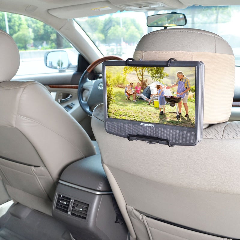 WANPOOL Car Headrest Mount Holder for Portable DVD Player, fit Swivel Screen & Standard Laptop Style Portable DVD Player, Beige (DVD Player is not Included) - Image 4